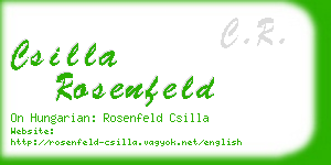 csilla rosenfeld business card